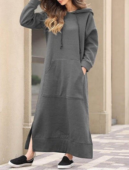 Casual Hoodie Long Dress