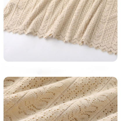 High Neck Lace Knit Sweater