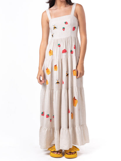 Floral Print Tiered Maxi Dress