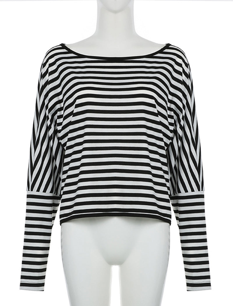 Striped Open-Back Top