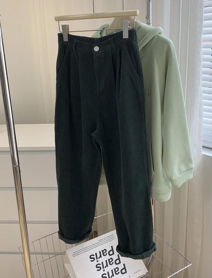 Wide-Leg Corduroy Trousers