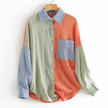 Colorblock Long-Sleeve Shirt