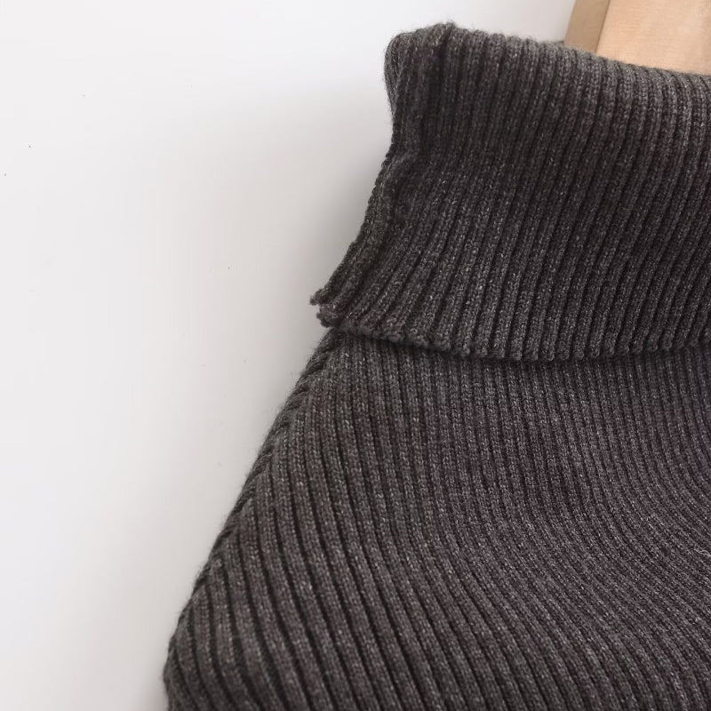 Cape-Style Layered Knit Sweater