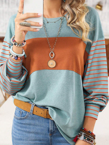 Colorblock Long-Sleeve Top