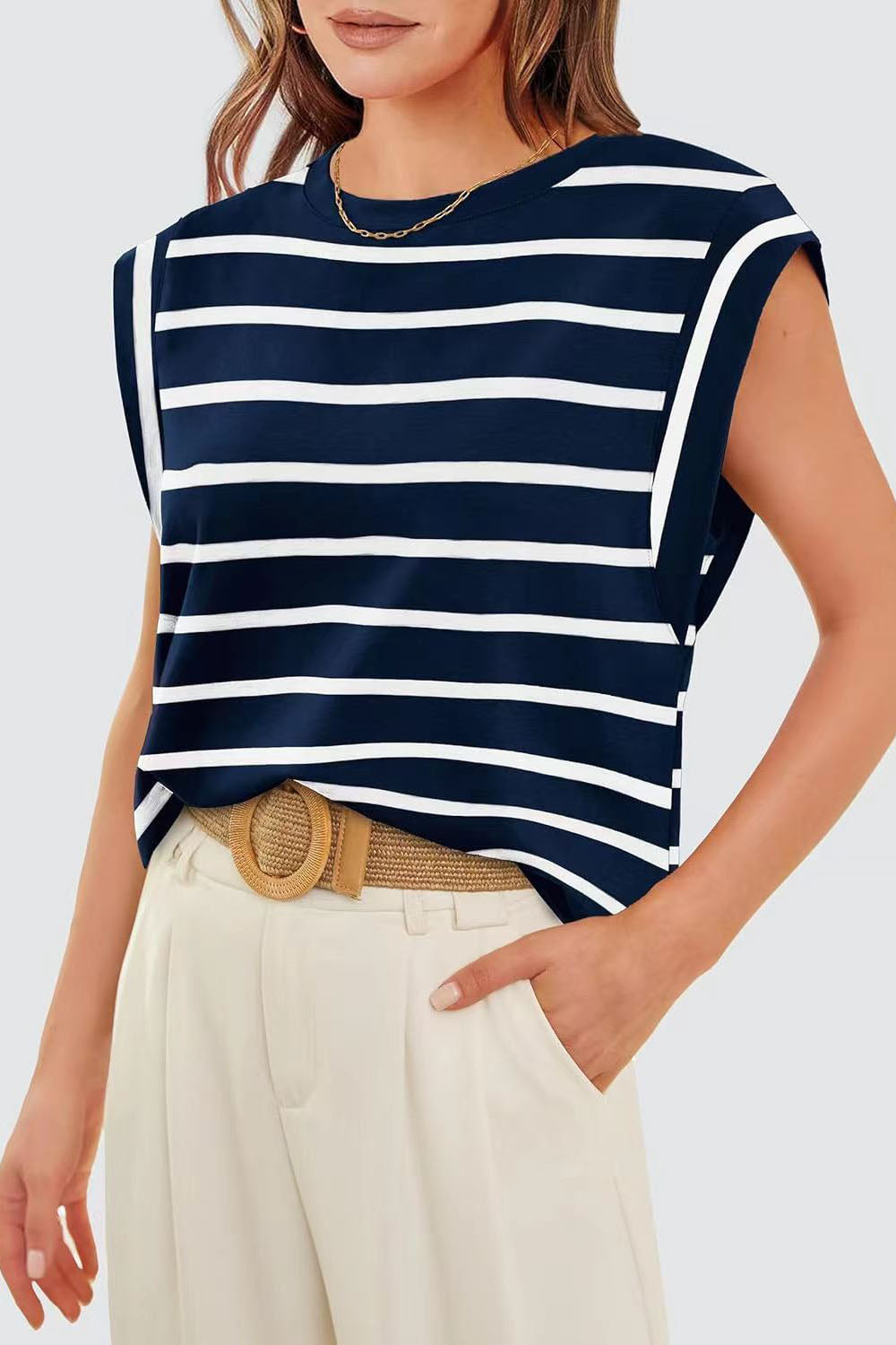 Striped Sleeveless Top