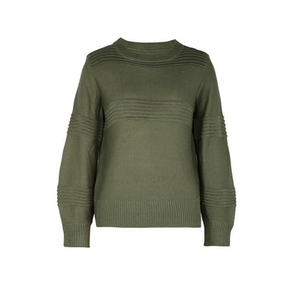 Long-Sleeve Solid Knit Sweater