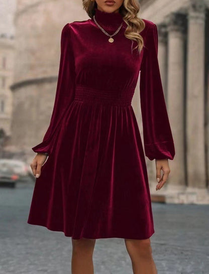 Velvet Long Sleeve Dress