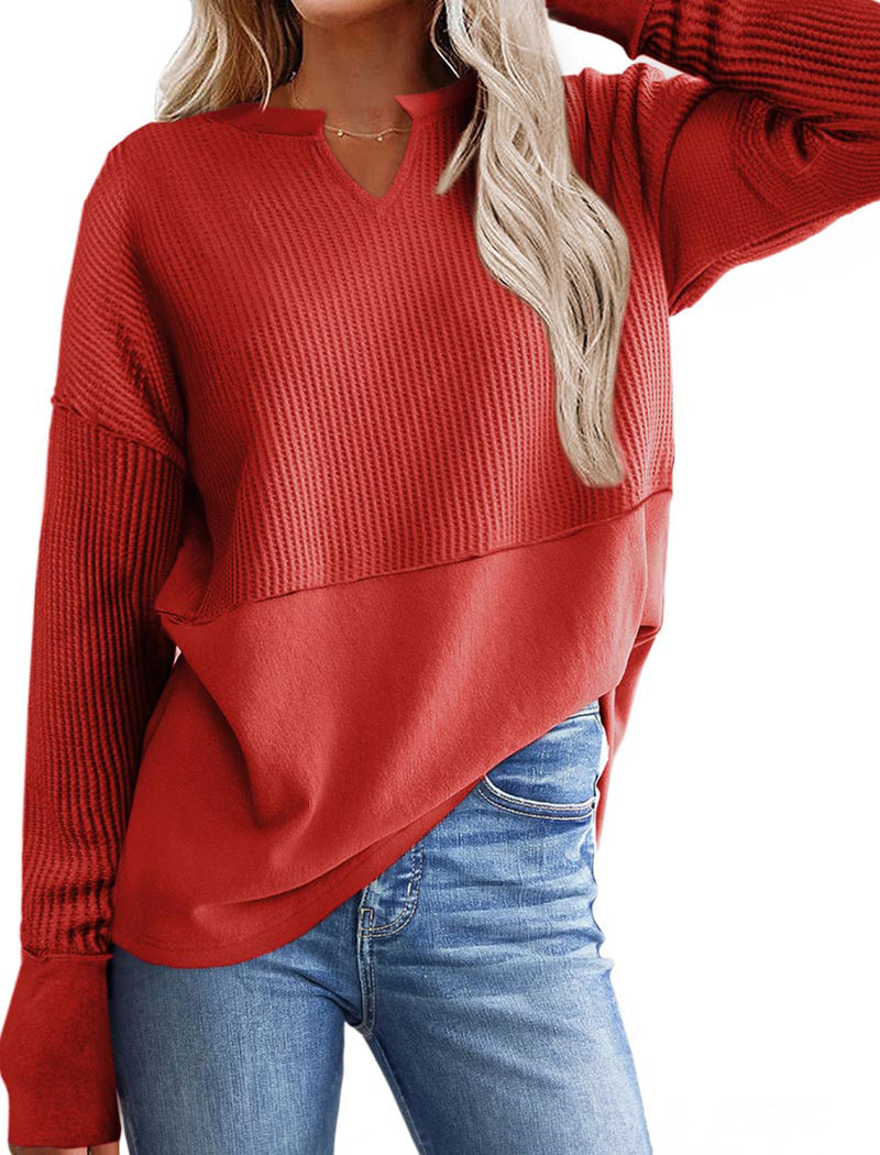 Patchwork Long-Sleeve Top