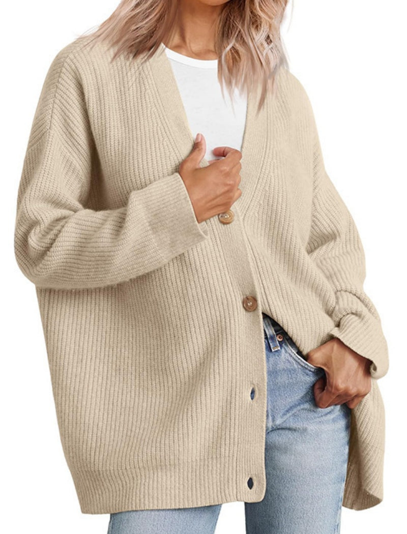 Oversized Button-Front Cardigan