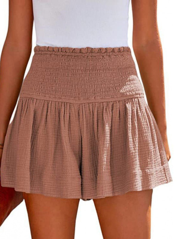 High-Waist Pleated Mini Skirt