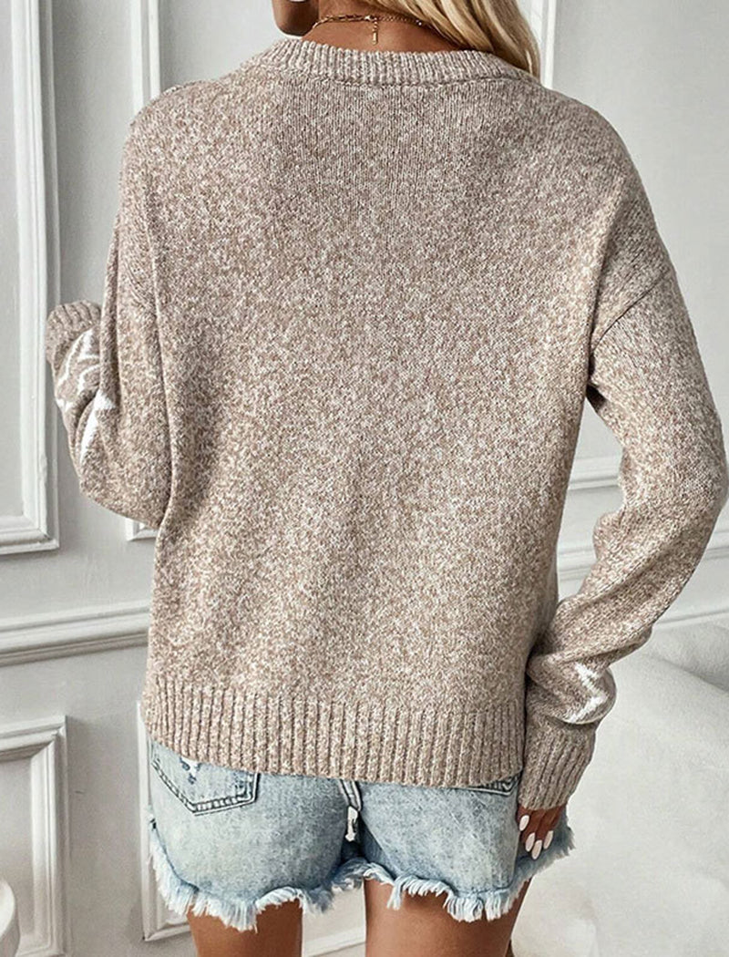 Star Embellished Knit Sweater