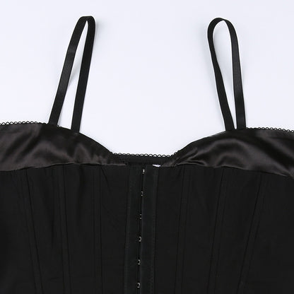 Hook-and-Eye Front Bustier Top