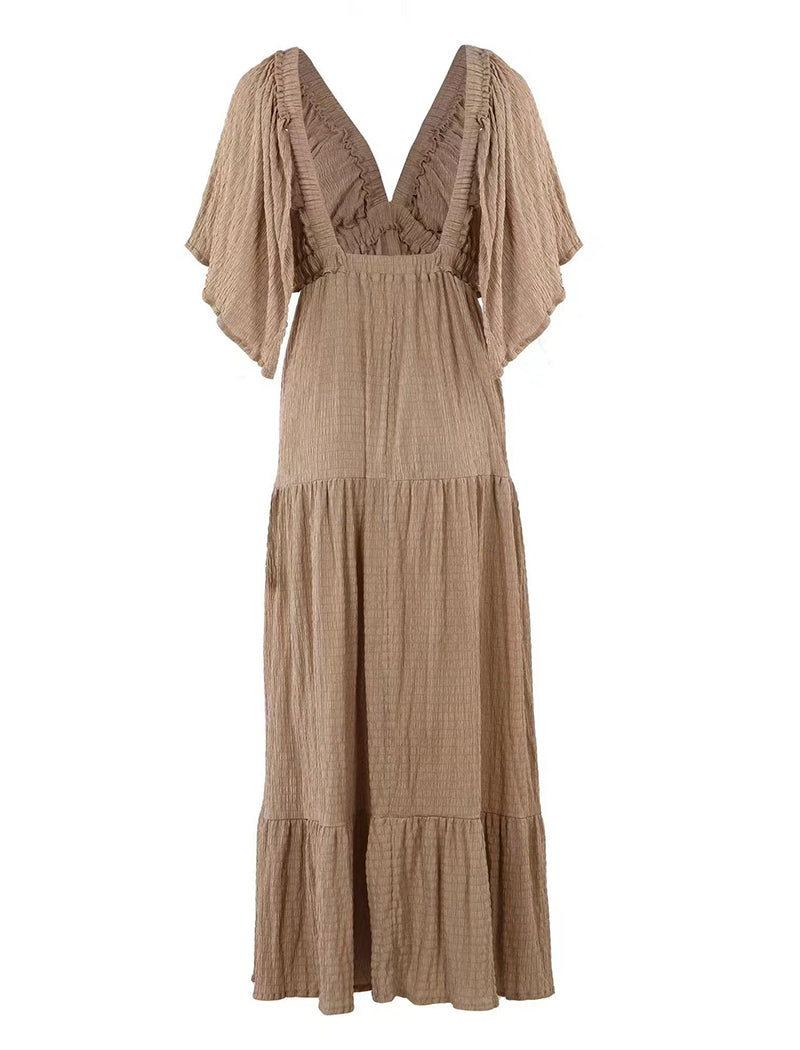 Loose-Fit Tiered Maxi Dress