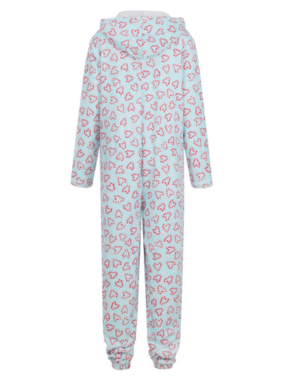 Festive Patterned Hooded Onesie