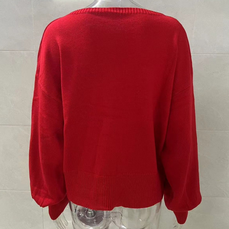 Christmas Round Neck Long Sleeve Sweater