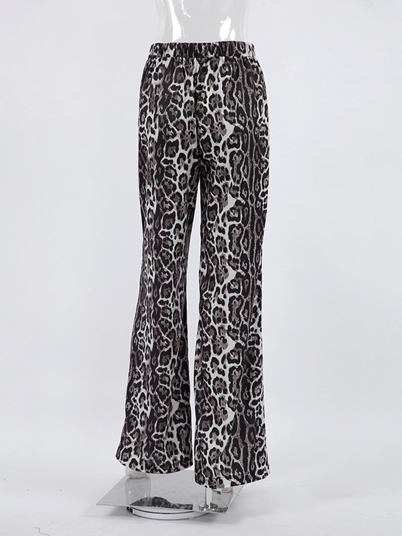 Leopard Wide-Leg Pants