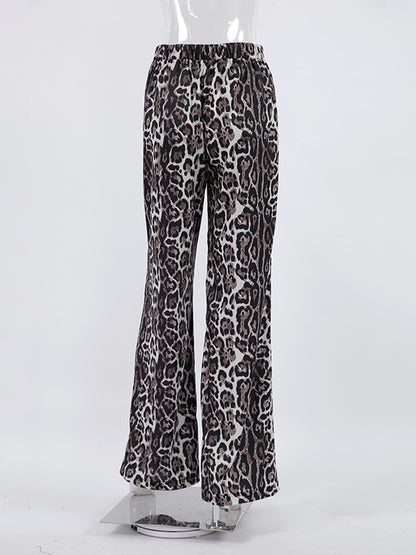 Leopard Wide-Leg Pants