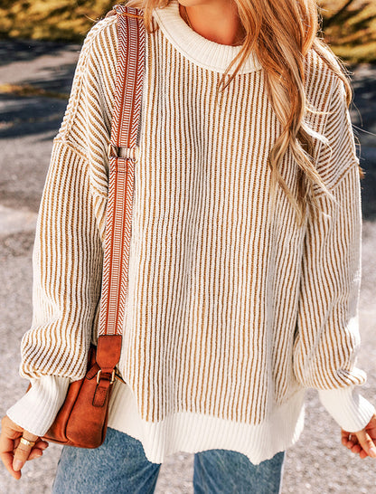 Striped Loose Knit Sweater