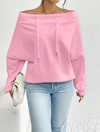 Off-Shoulder Drawstring Top