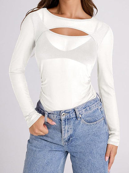 Cutout Long Sleeve Top