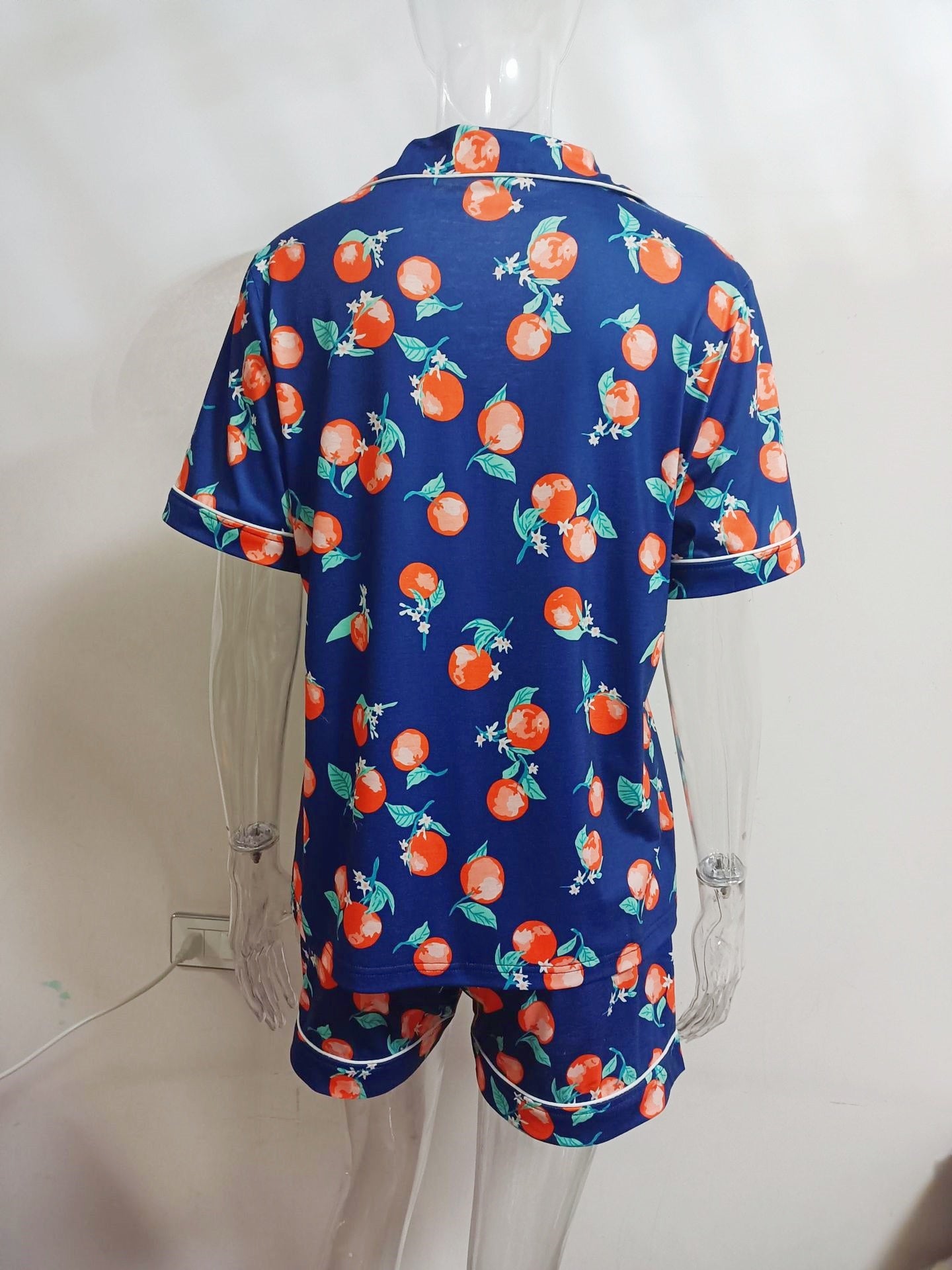 Cherry Print Short Sleeve Pajama Set