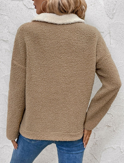 Color-Blocked Fleece Hoodie