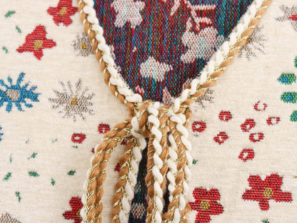 Cropped Floral Tie-Front Vest