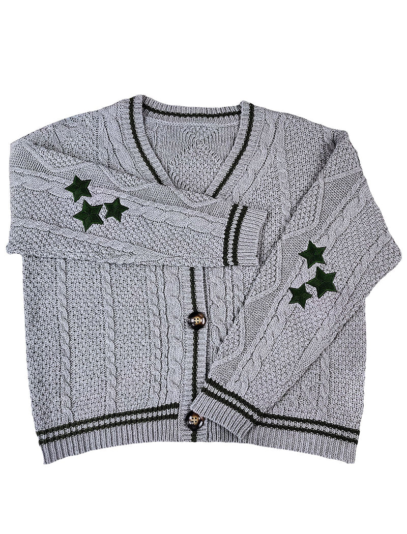 Star Cable Knit Cardigan