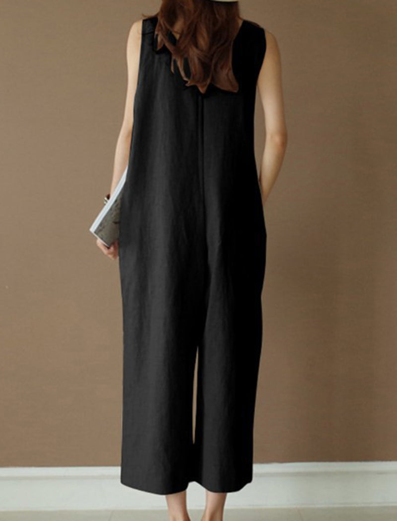 Sleeveless Wide-Leg Jumpsuit