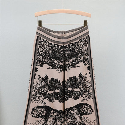 Printed Sweater and Pants Set