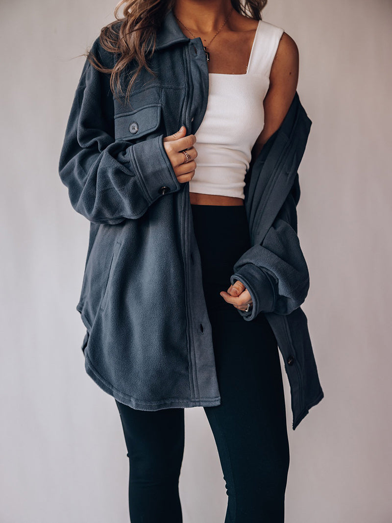 Oversized Button-Up Coat