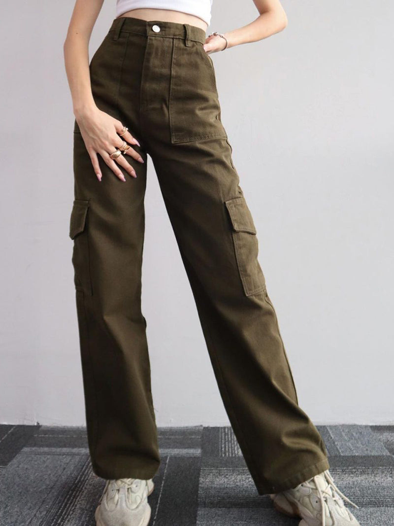 High-Waist Cargo Pants