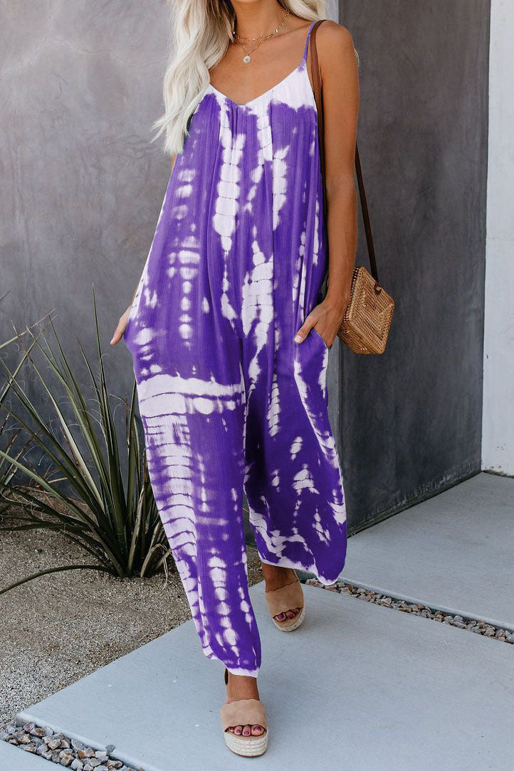 Tie-Dye Wide-Leg Jumpsuit