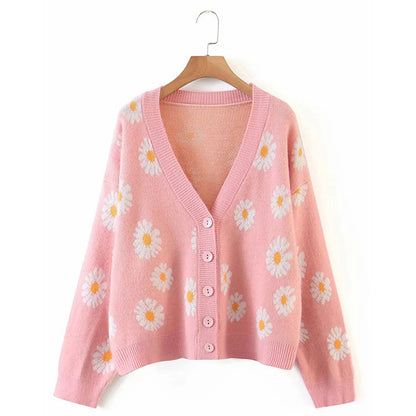 Floral Button-Up Cardigan