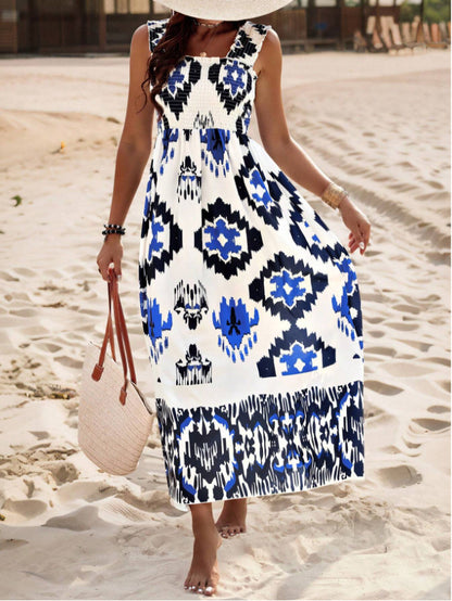 Graphic Print Maxi Dress