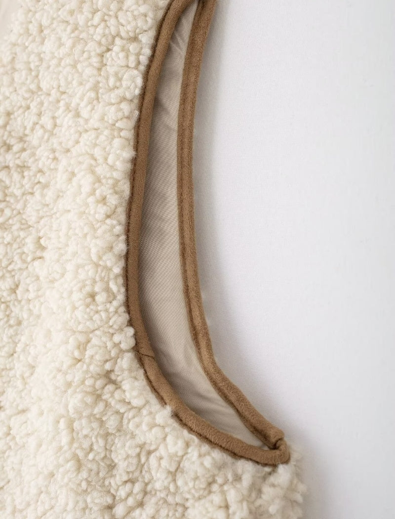 Fleece Sleeveless Crewneck Vest