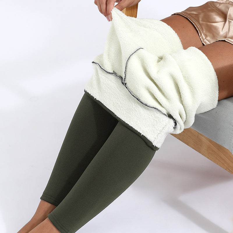 Fleece-Lined Skinny Lambswool Leggings