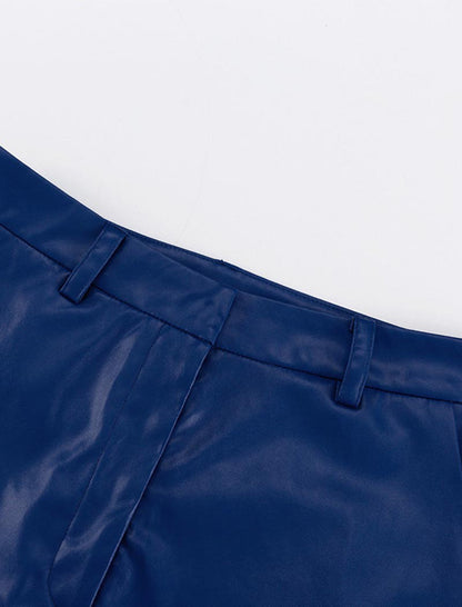 High Waist PU Leather Pants
