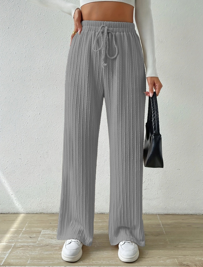 Wide-Leg Drawstring Pants