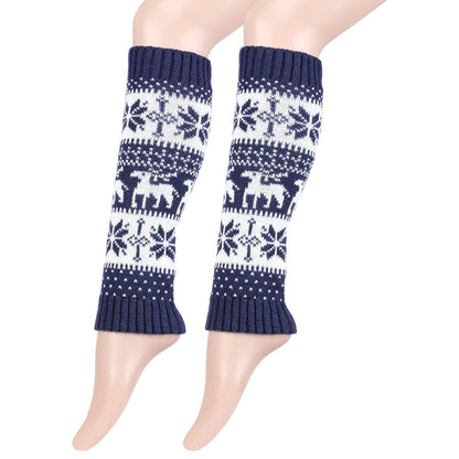 Reindeer Patterned Leg Warmers