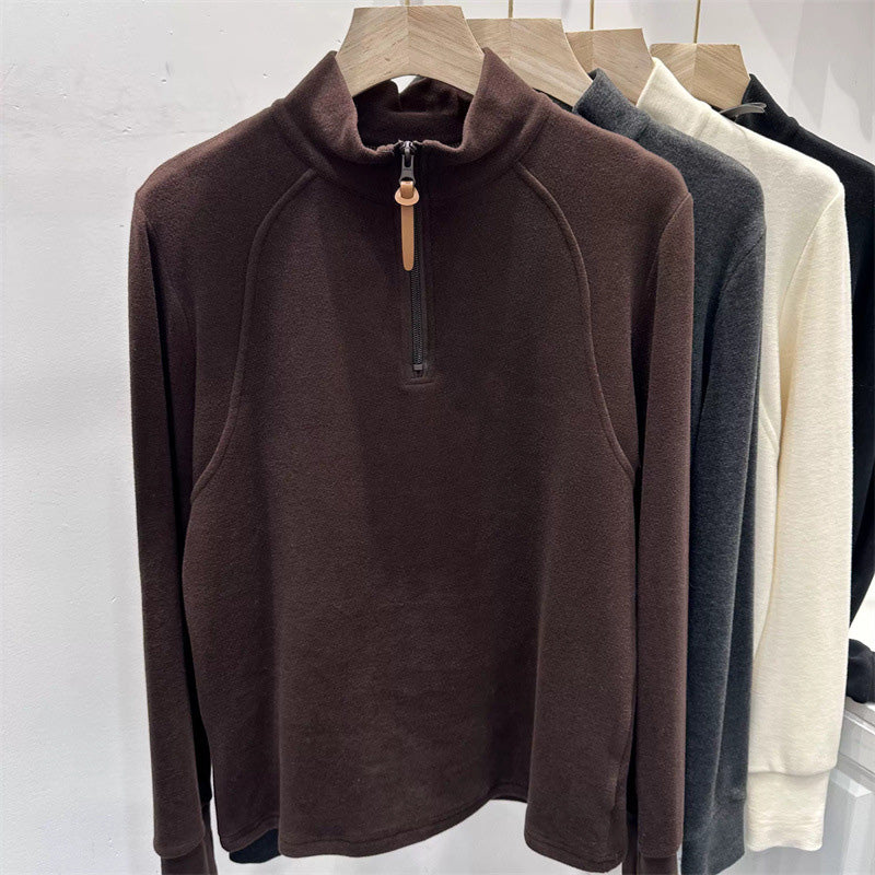 Half-Zip High Neck Pullover
