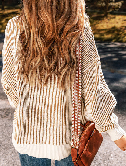 Striped Loose Knit Sweater