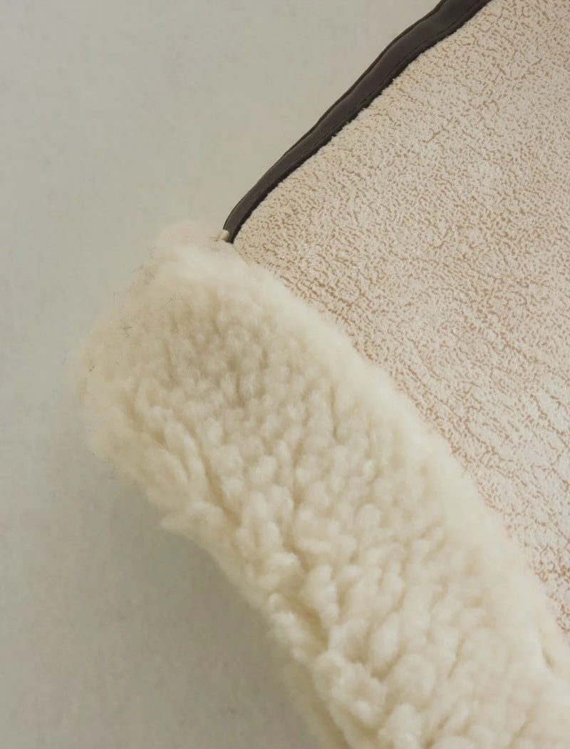 Faux Fur Quilted Sleeveless Vest