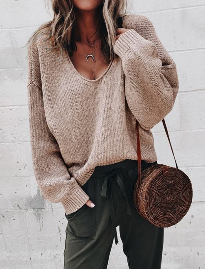 Oversized V-Neck Sweater