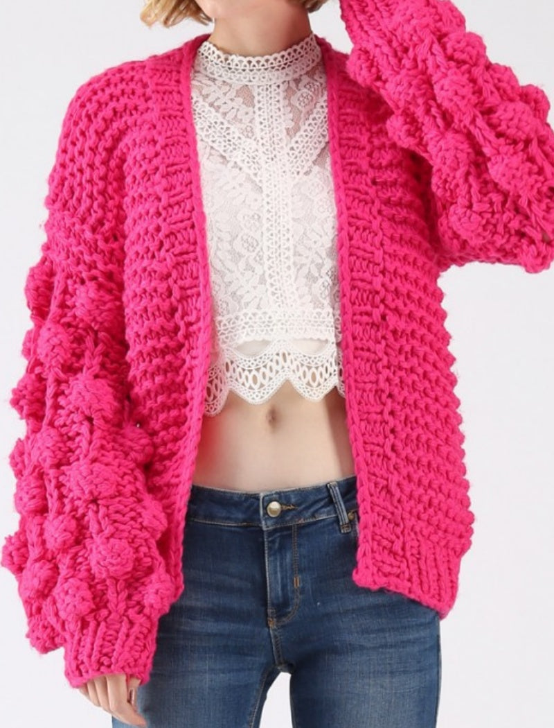 Chunky Knit Open-Front Cardigan