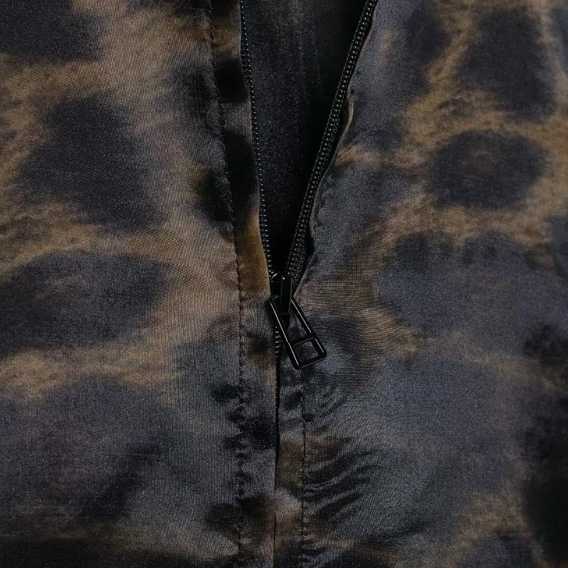 Sheer Leopard Print Cape Blouse