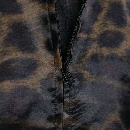 Sheer Leopard Print Cape Blouse