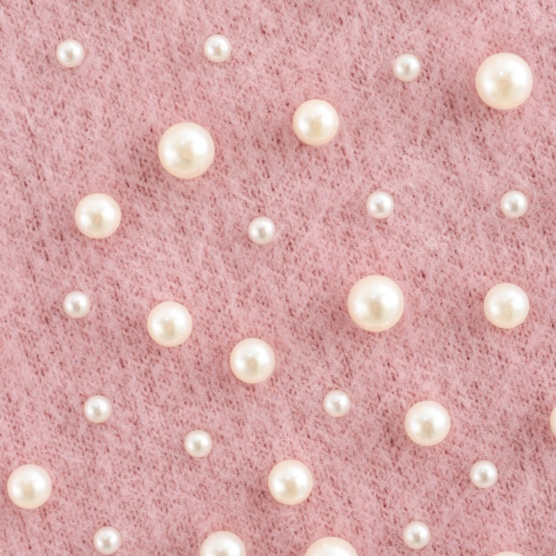 Pearl-Detail Halter Neck Top