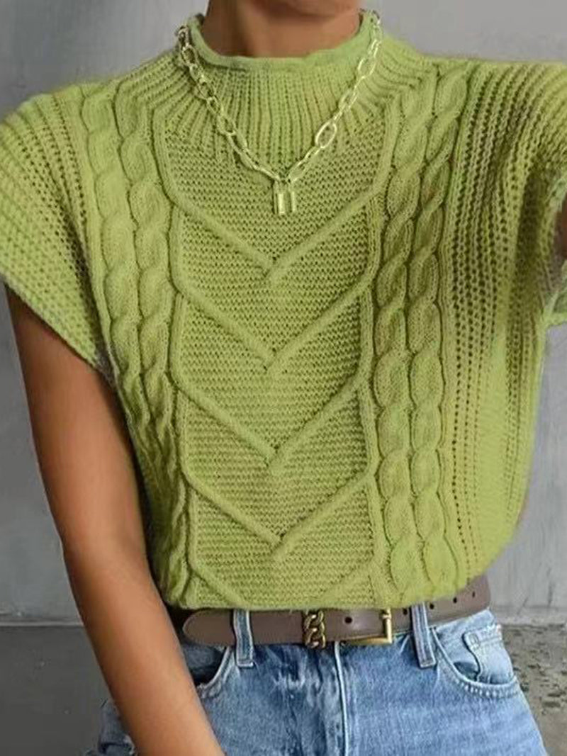 Cable Knit Sleeveless Top