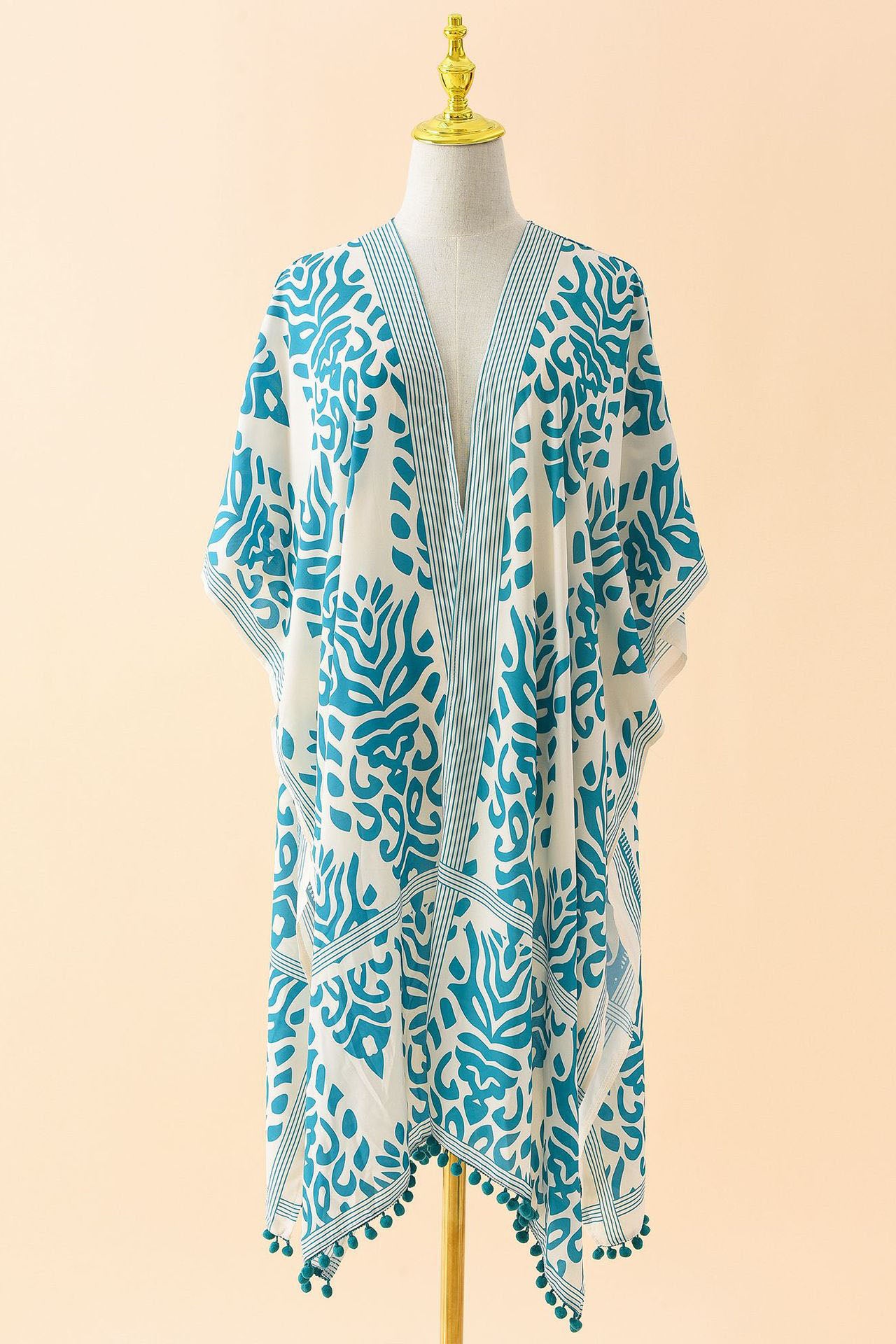 Printed Kimono Cover-Up